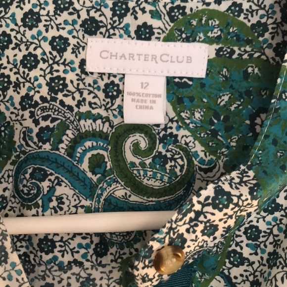 Charter Club ladies shirt blouse size 12 - Picture 2 of 6